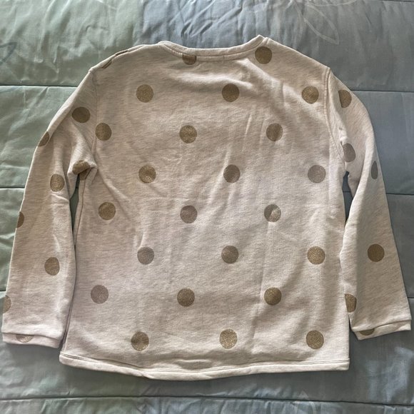 Zara Girls Cream and Gold Polka Dot Sweater - Picture 4 of 6
